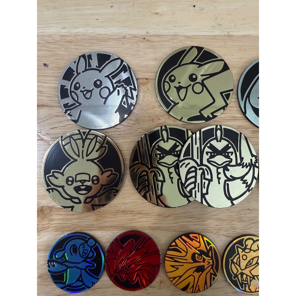 Bundle Lot of 16 pieces Pokemon Coins Tokens - Picture 3 of 6
